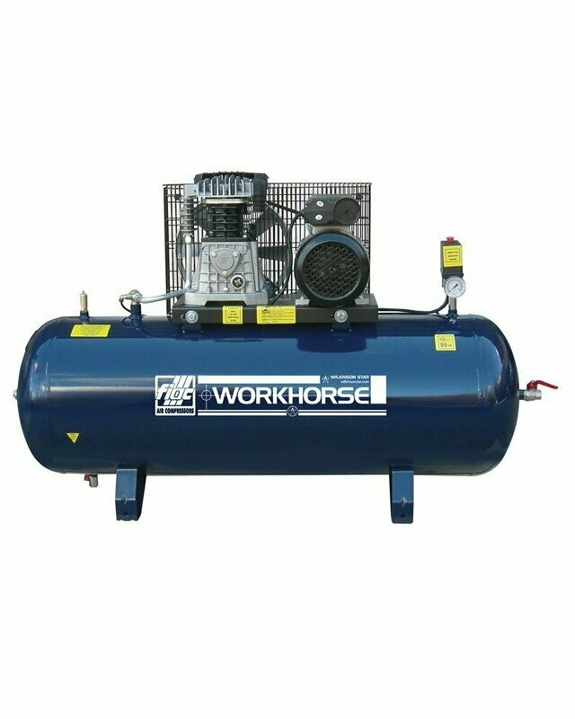 Fiac Workhorse WR3HP-200S-1, 230 volt, 3 HP, 200 litre tank compressor.