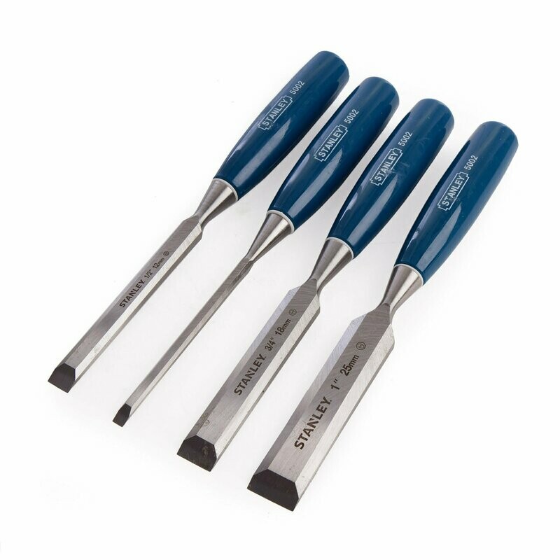 Stanley 0-16-129 5002 Bevel Edge Chisel Set of 4 Stanley 0-16-129 5002 Bevel Edge Chisel Set of 4