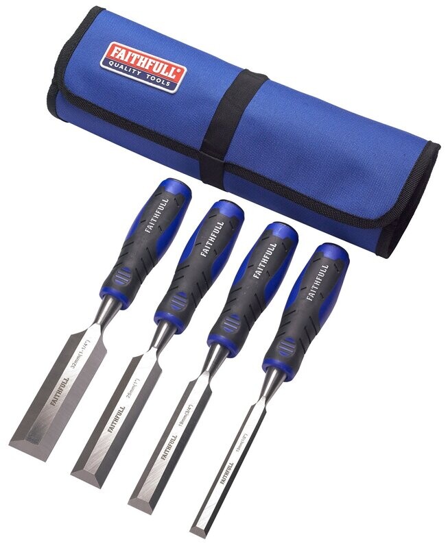 Faithfull Bevel Edge Butt Chisel Set, 4 Piece Faithfull Bevel Edge Butt Chisel Set, 4 Piece
