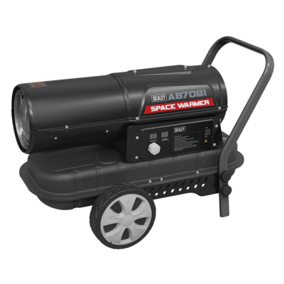 Sealey Space Warmer® Paraffin/Kerosene/Diesel Heater 70,000Btu/hr with Wheels AND Thermostat.