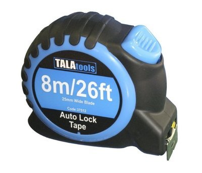 TALA - 37512 8m(26ft) Auto Lock Short Tape Carded