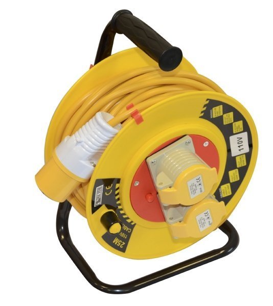 Cable Reel - 25m x 110V 2 Out, 2.5mm² Cable Reel - 25m x 110V 2 Out, 2.5mm²