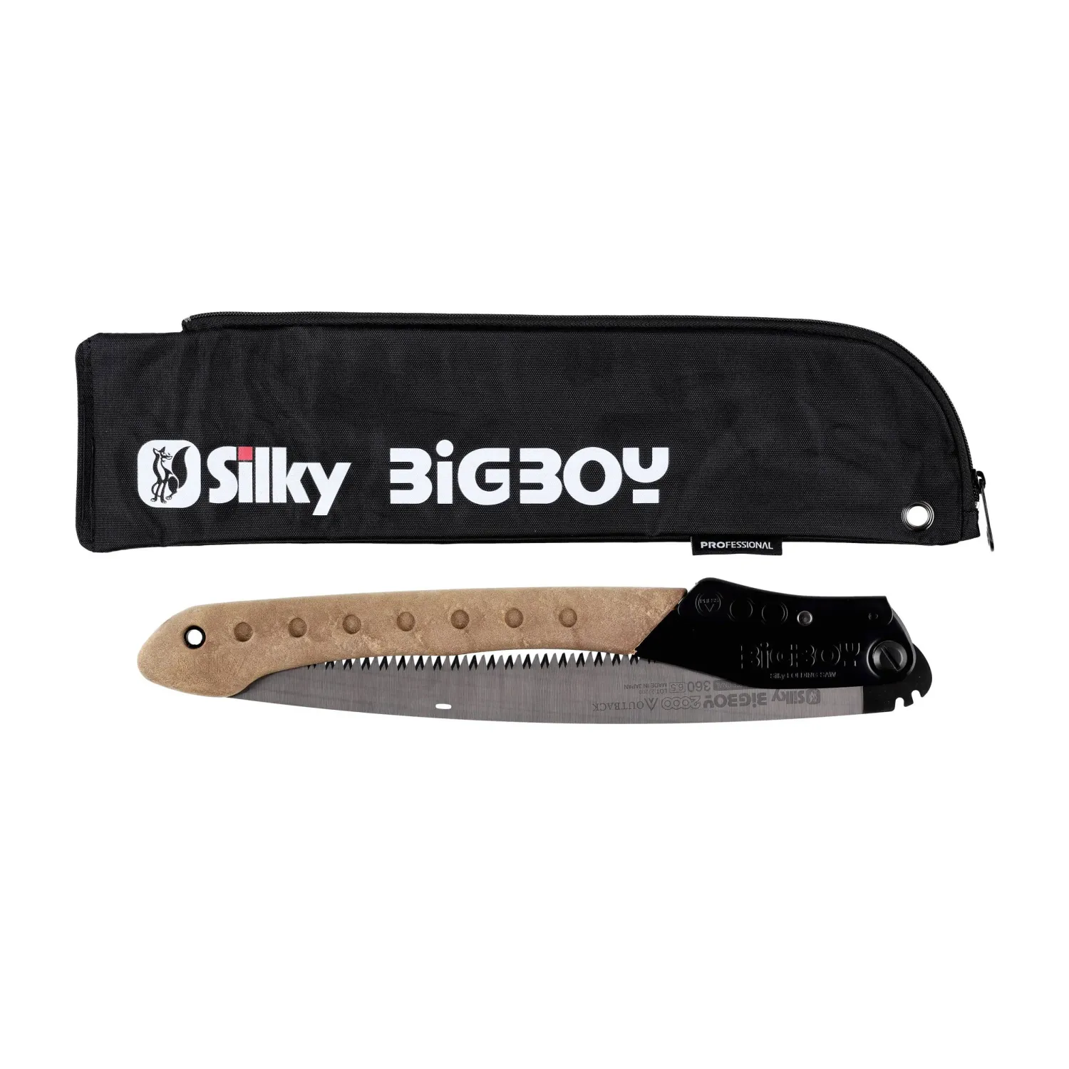 Silky Saw Bigboy Outback 360-6,5mm Product Picture Folded next to pouch
