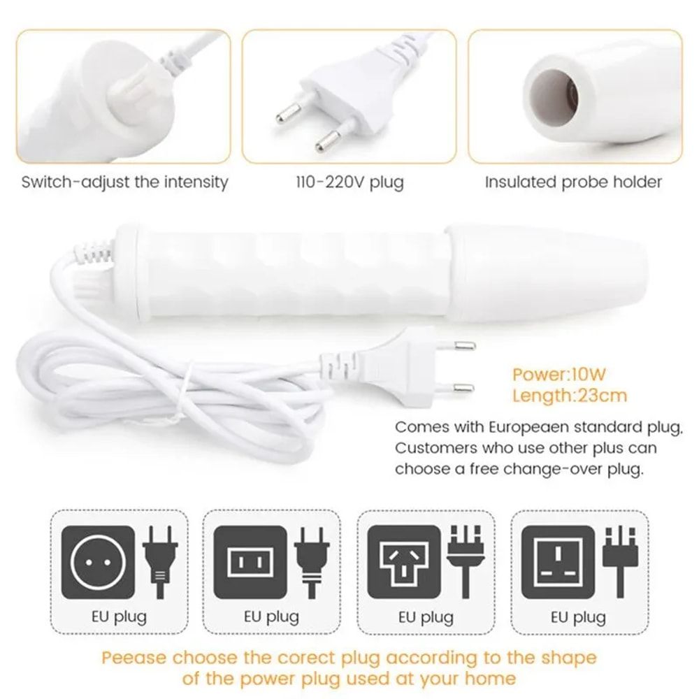 Professional High Frequency Facial Wand, 4-in-1 Portable Electric Device for Acne Treatment, Skin Rejuvenation &amp; Beauty