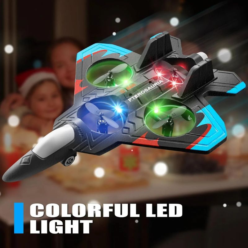 49% OFF 🎉🎉RC Stunt Fighter Jet Toy for Kids with 360° Flips &amp; LED Lights