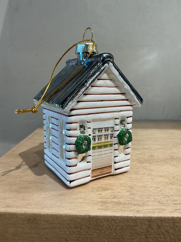 Lake Colby Pavilion Glass Ornament