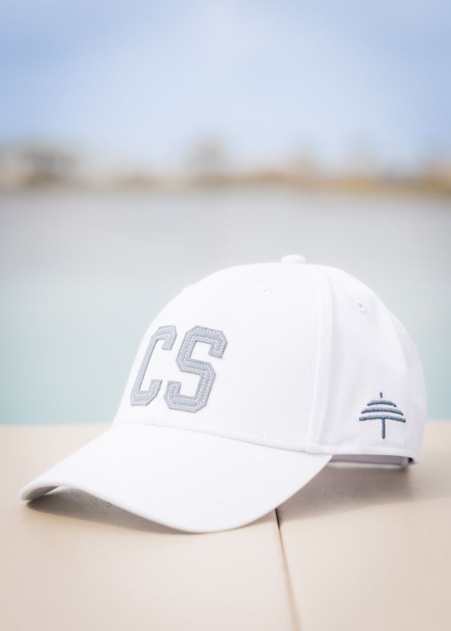 White CS Embroidered Youth Hat
