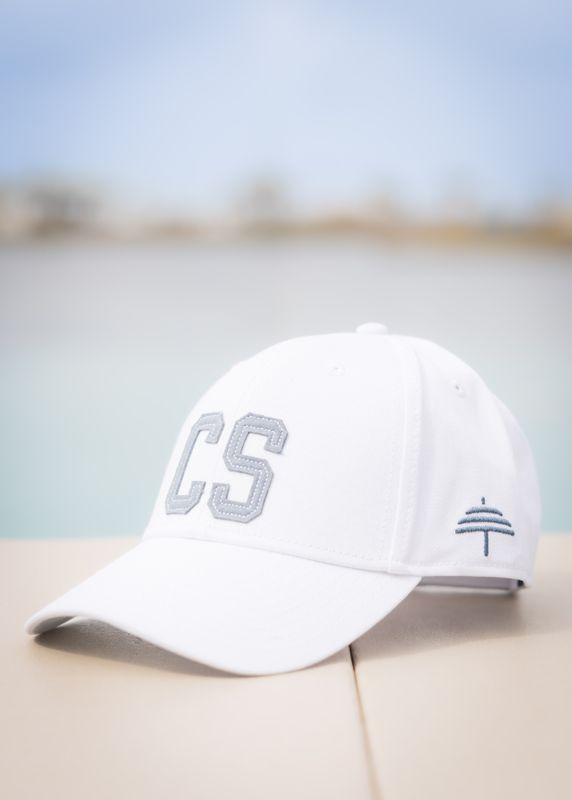White CS Embroidered Youth Hat