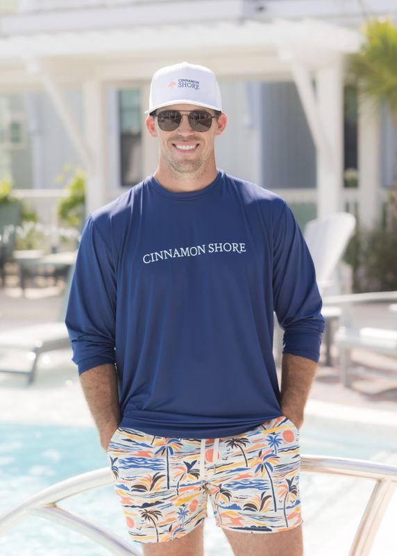 Navy Back Vent UPF 50 Sun Shirt