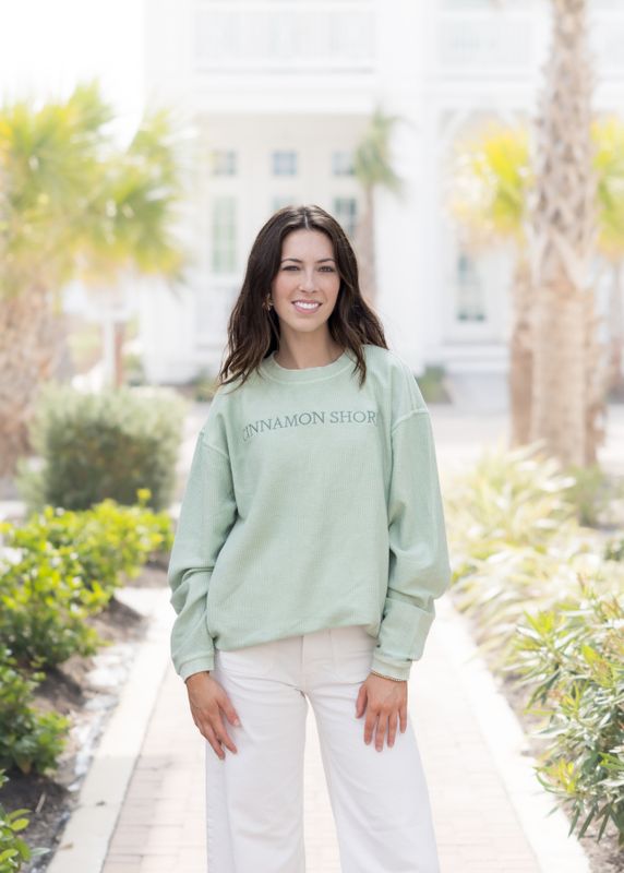 Cinnamon Shore Sage Corded Pullover
