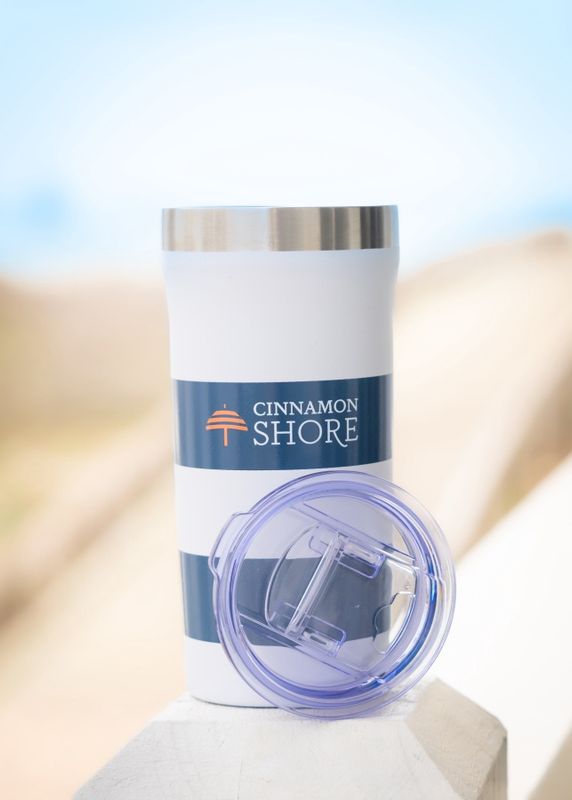 Navy Stripe Tumbler