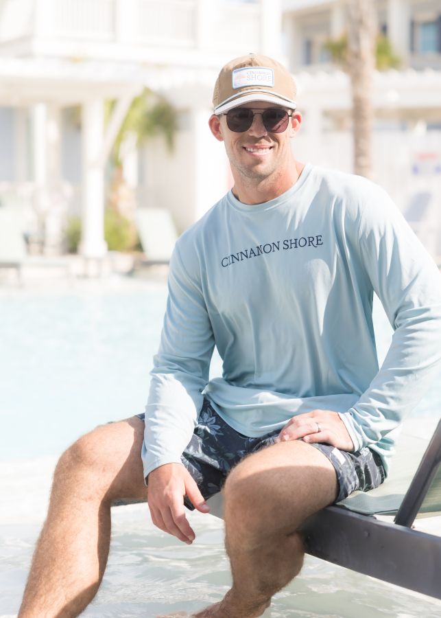 Cinnamon Shore Men's Light Slate Solar UPF Shirt, Size: Small