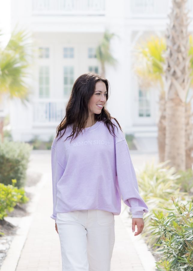 Cinnamon Shore Lilac Corded Pullover, Size: Medium