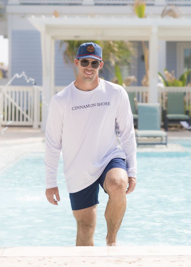 Cinnamon Shore Men's White Solar UPF Shirt, Size: 2XL-CS White Solar UPF Shirt
