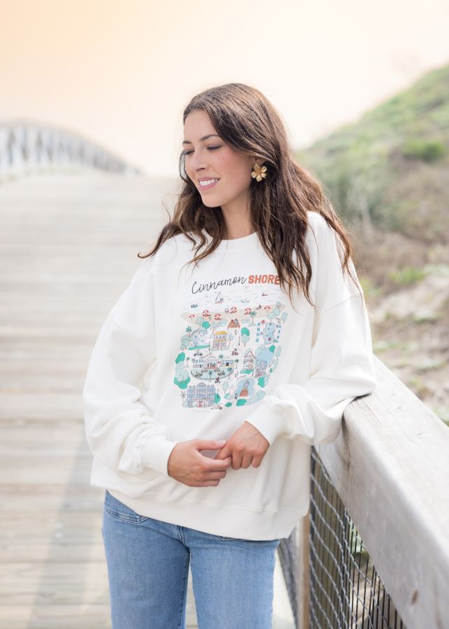 Cinnamon Shore Doodle Sweatshirt, Size: Small