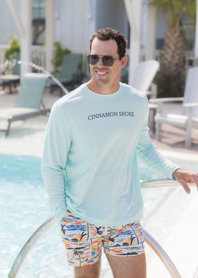 Cinnamon Shore Men's Seagrass Solar UPF Shirt, Size: Small