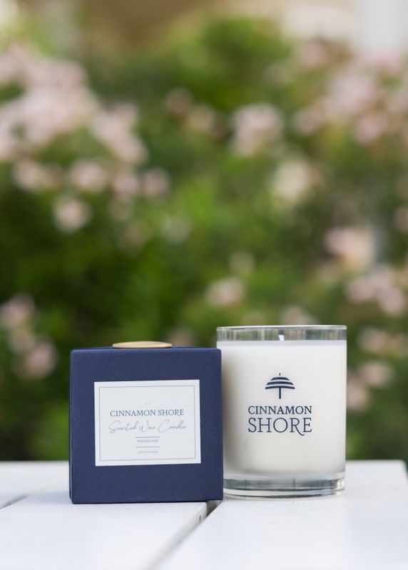 Cinnamon Shore Frosted Pine Candle