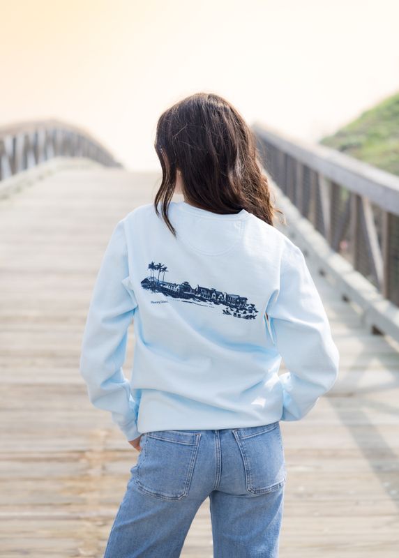 Chambray Beachfront Adult Sweatshirt
