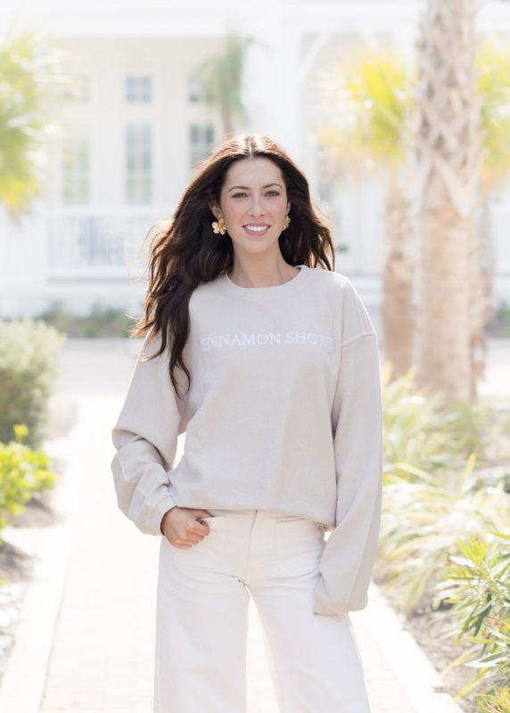 Cinnamon Shore Oat Corded Pullover