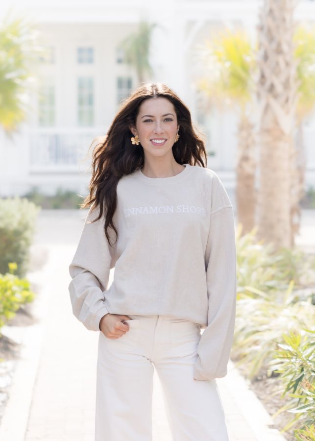 Cinnamon Shore Oat Corded Pullover, Size: 2XL