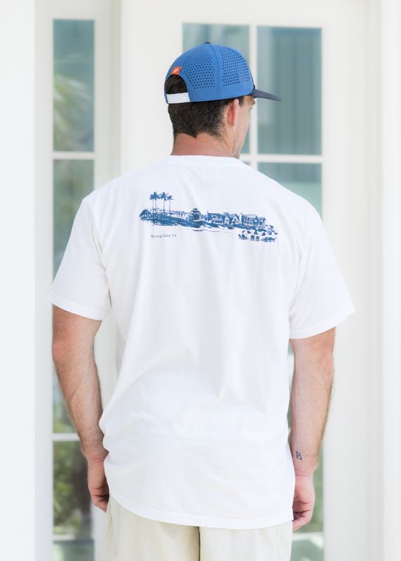 White Beachfront Adult Tee