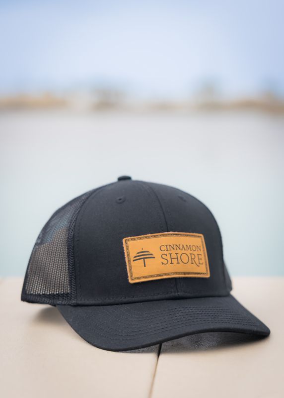 Already x Cinnamon Shore Black Youth Leather Patch Hat