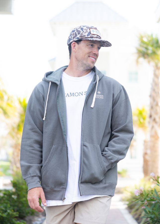 Men's Granite Zip Up Cinnamon Shore Hoodie, Size: Small
