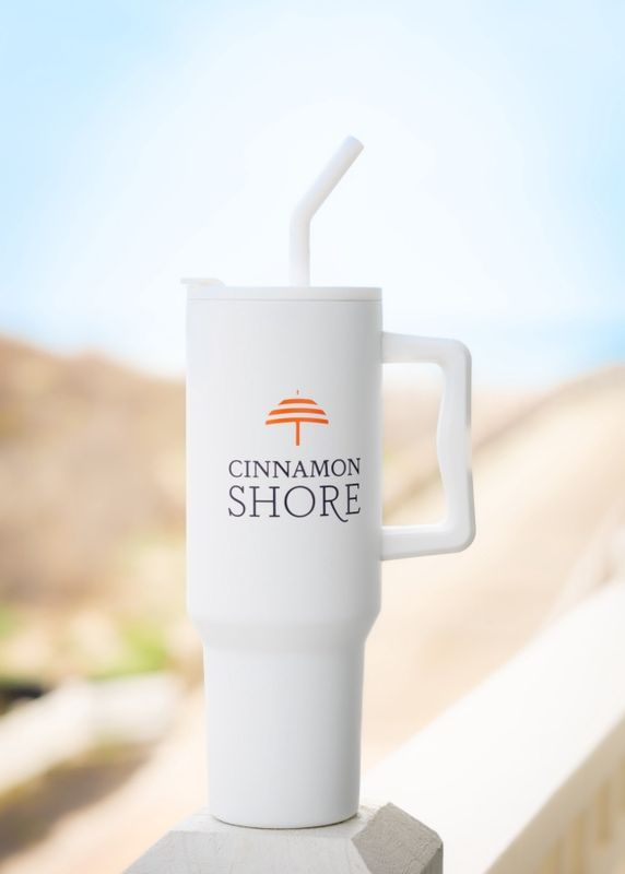 White Cinnamon Shore LeGrande 40oz Mug