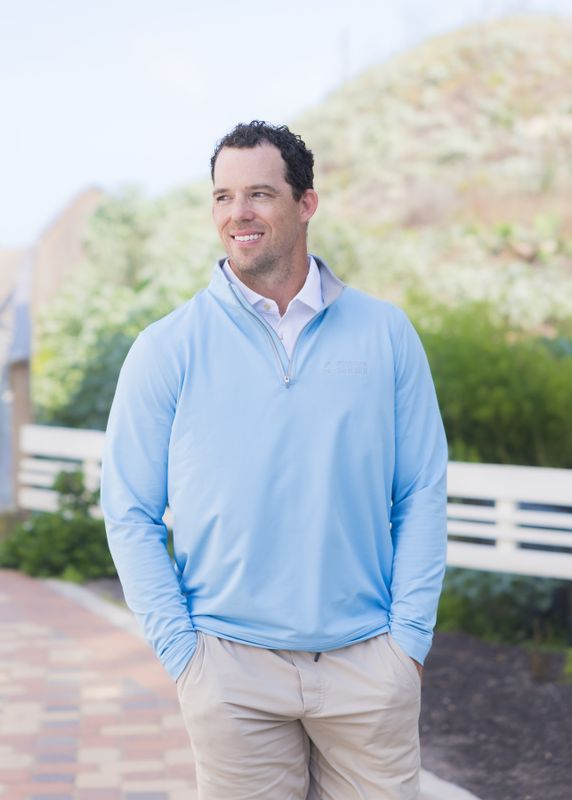 Peter Millar Perth Quarter Zip - Cottage Blue
