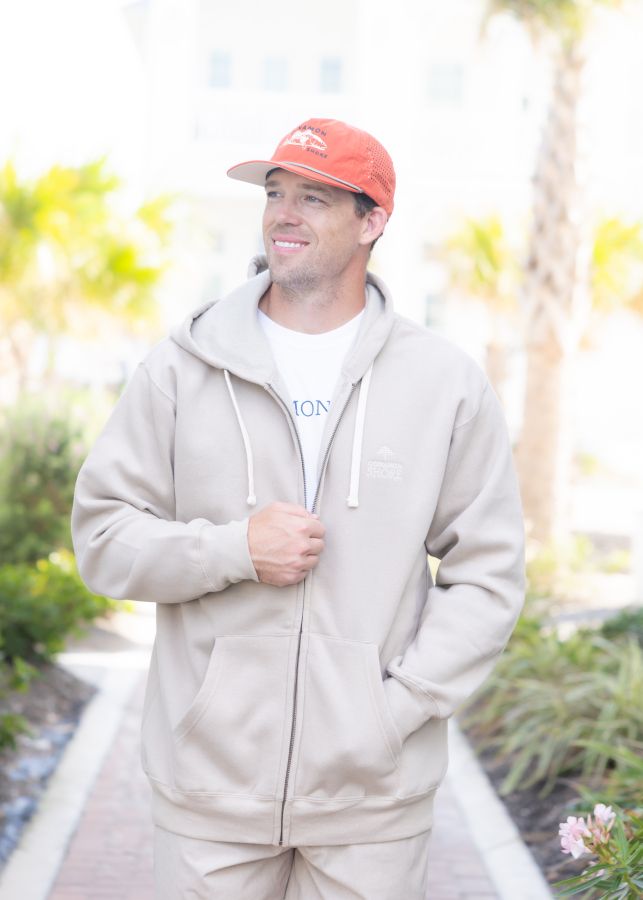 Men's Atmosphere Zip Up Cinnamon Shore Hoodie, Size: Small