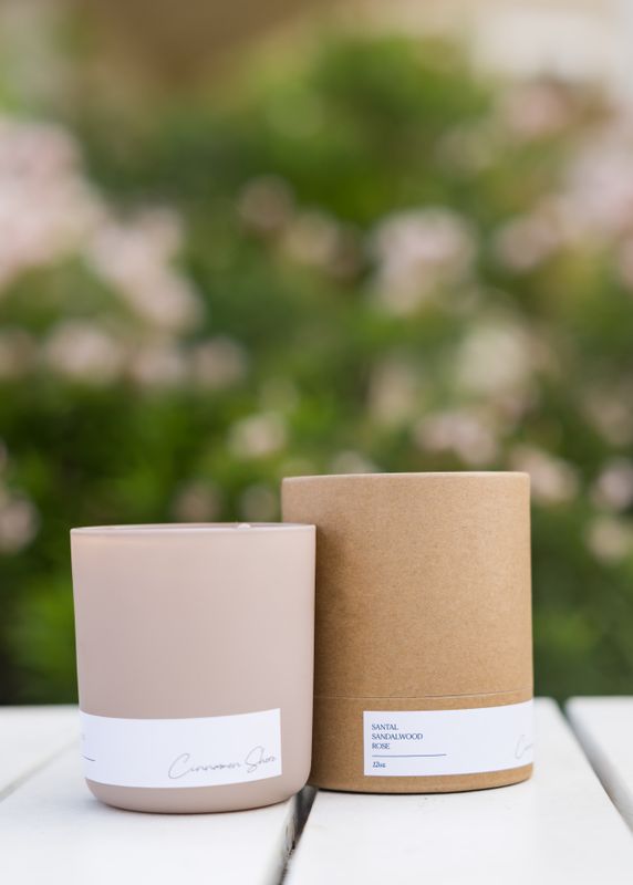 Cinnamon Shore Rose Scented Soy Wax Candle