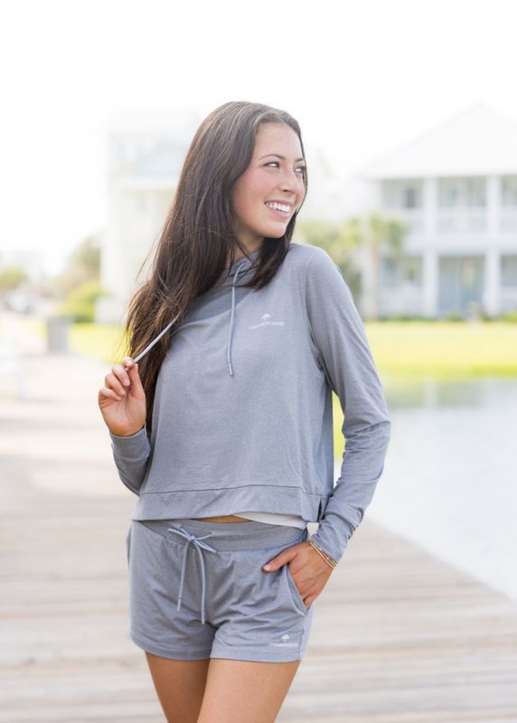 Island Daze Ziggy Heather Grey Shorts