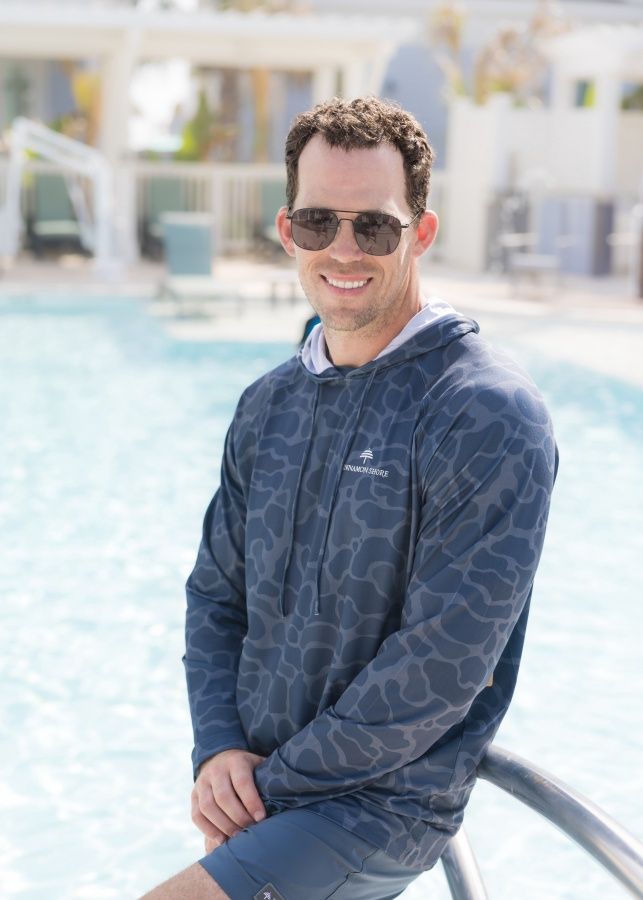 Island Daze Carter Navy Camo Long Sleeve