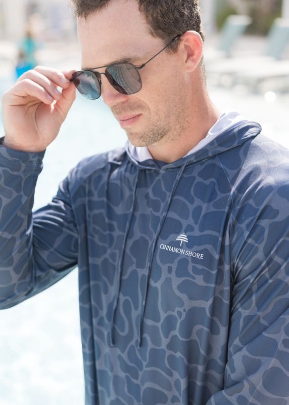 Island Daze Carter Navy Camo Long Sleeve