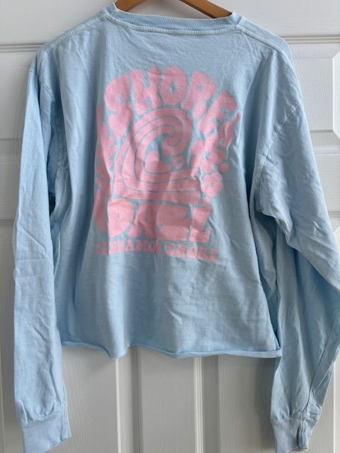 Cinnamon Shore Powder Blue Daze Long Sleeve Tee, Size: Small