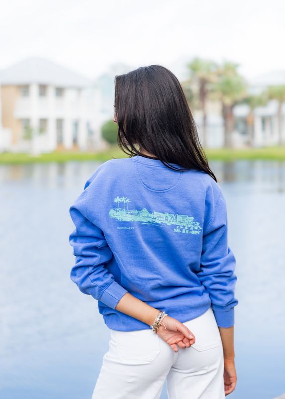 Flo Blue Beachfront Adult Sweatshirt