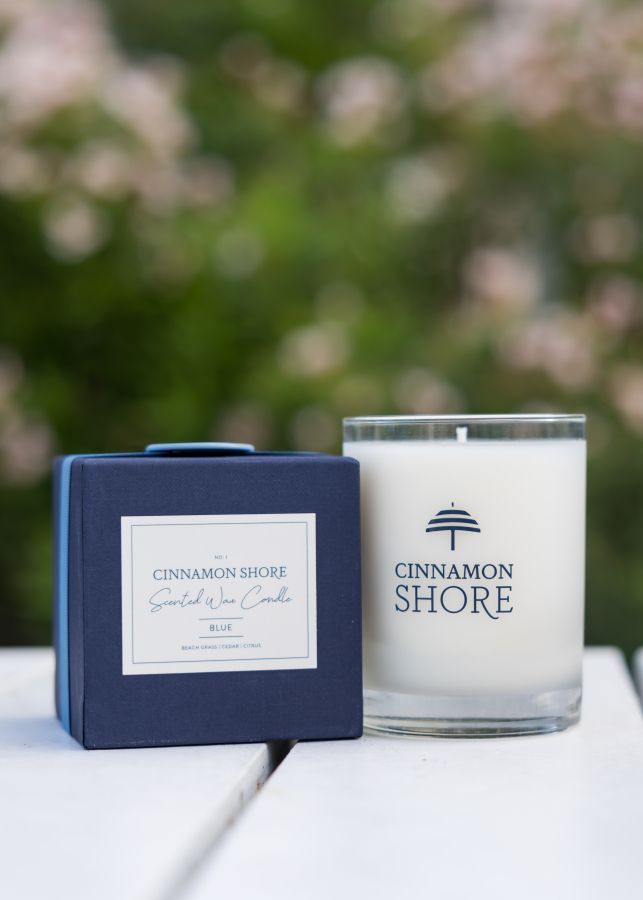 Cinnamon Shore Blue Candle