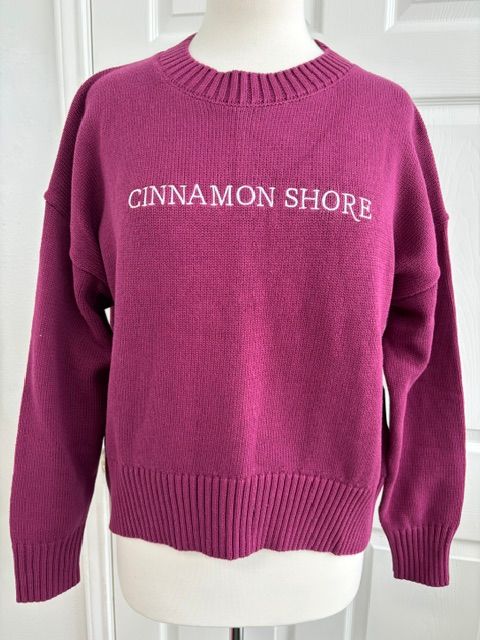 Cinnamon Shore Purple Intarsia Sweater, Size: X-Small
