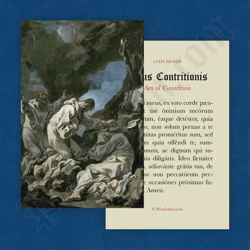 Actus Contritionis (Holy Card)