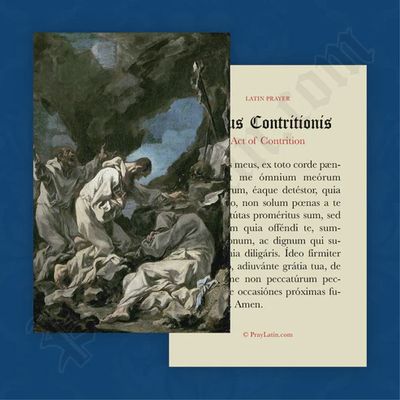 Actus Contritionis (Holy Card)