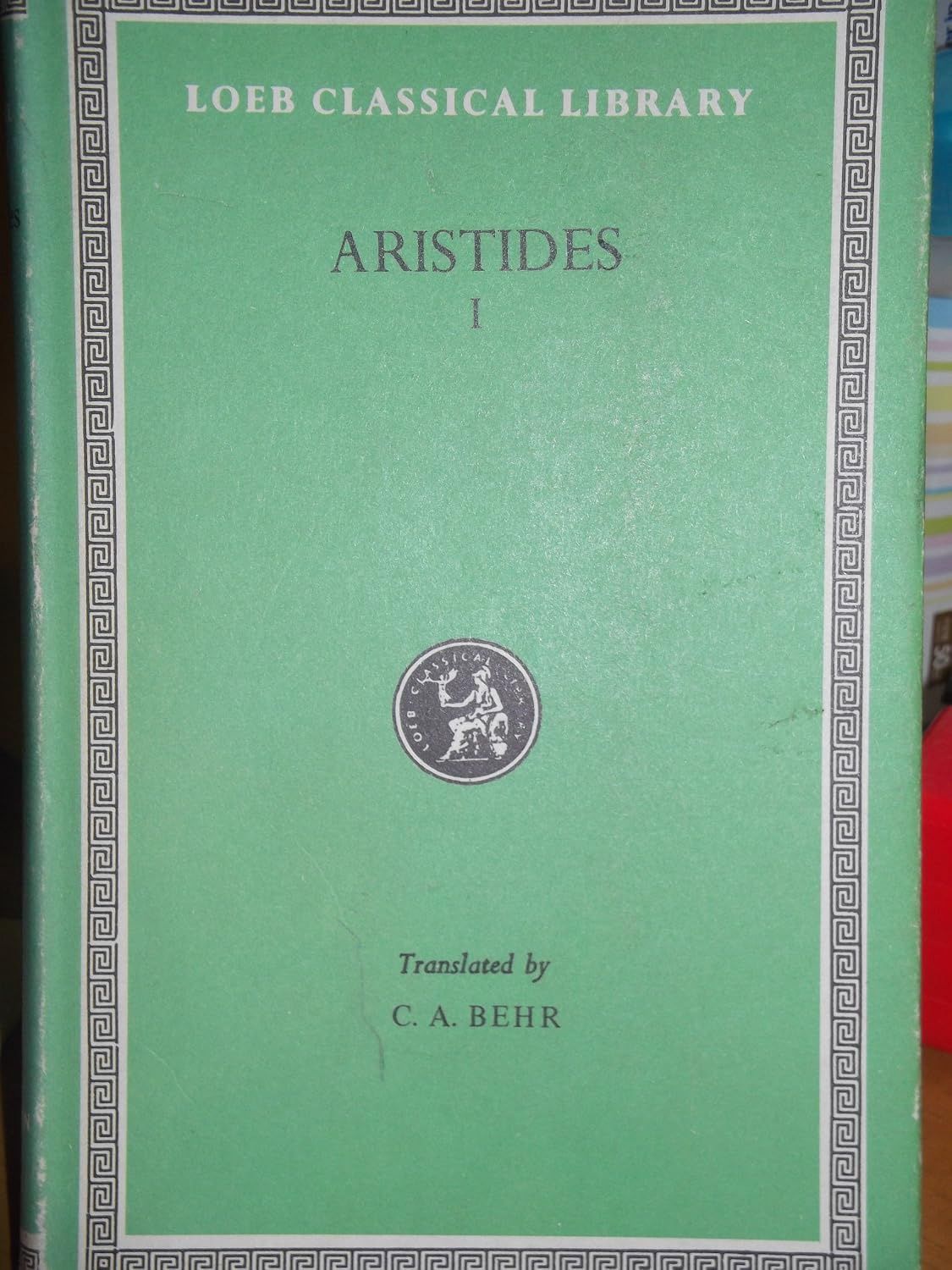 Aristides I, translated by C.A. Behr