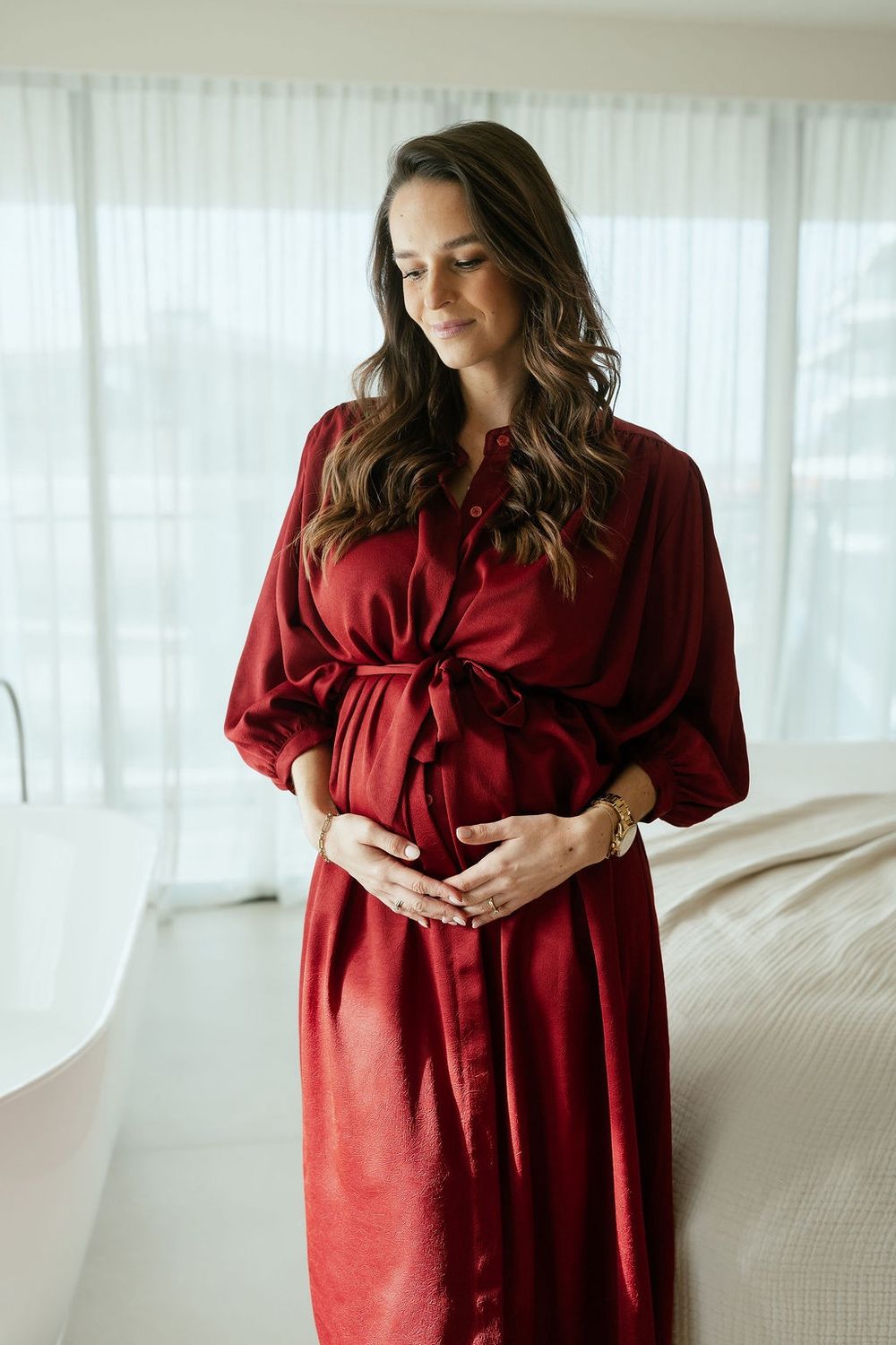 Long Shirt Dress Lima Burgundy