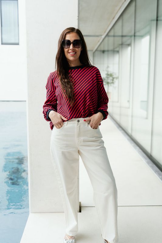 Striped LS Shirt Red/Navy