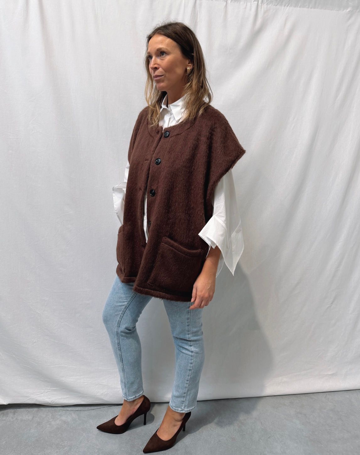 Teddy Vest Brown