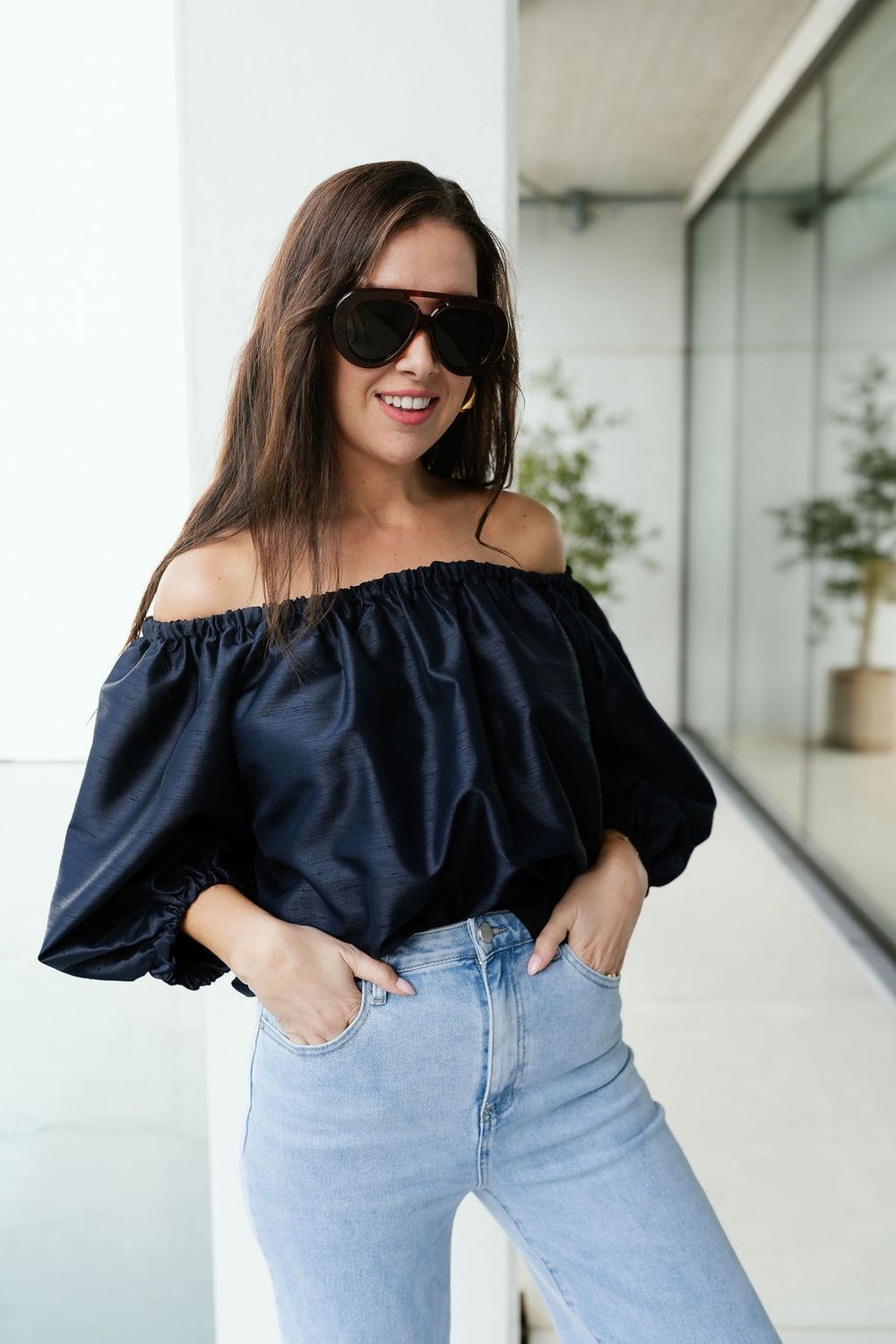 Off Shoulder Top Chloé‚ Navy