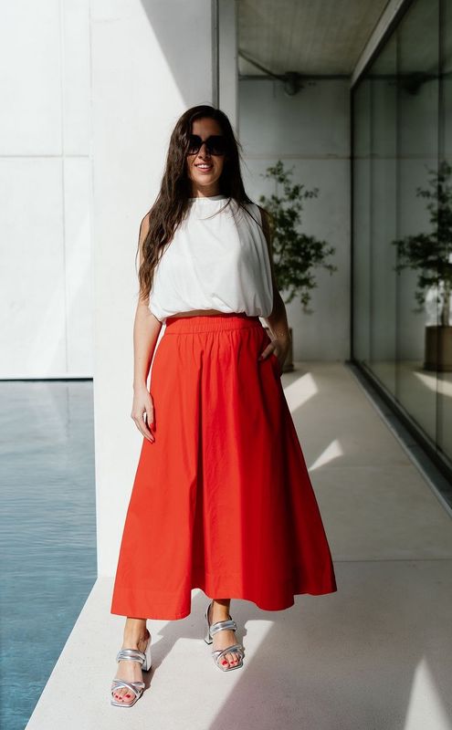 Skirt Colea Fiery Red