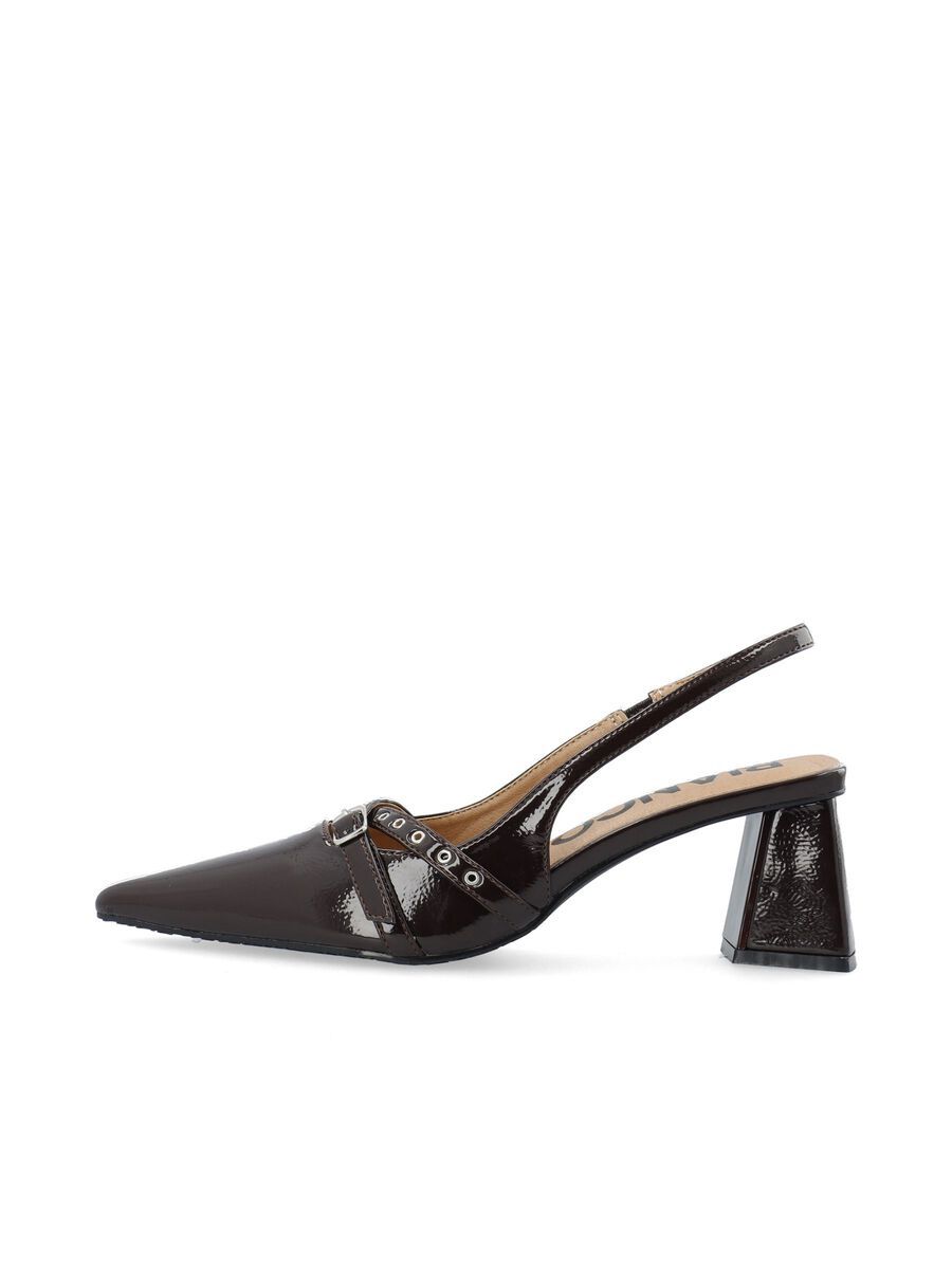 Slingback Buckle Maralyn Brown Patent