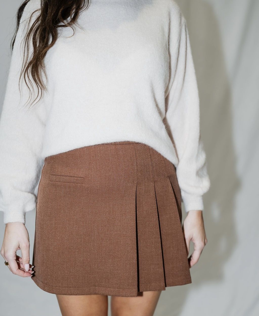 Kiara Mini Skort Marron (XS)