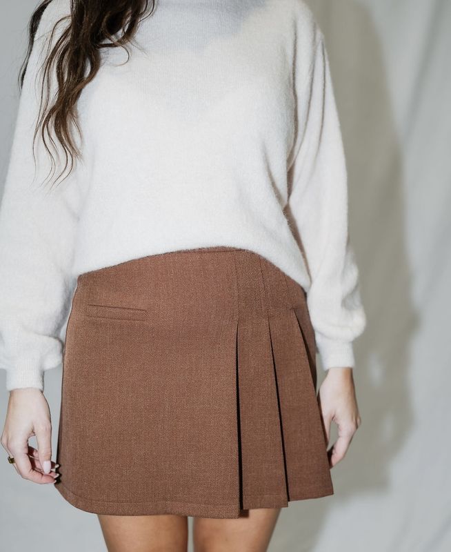 Kiara Mini Skort Marron (XS)