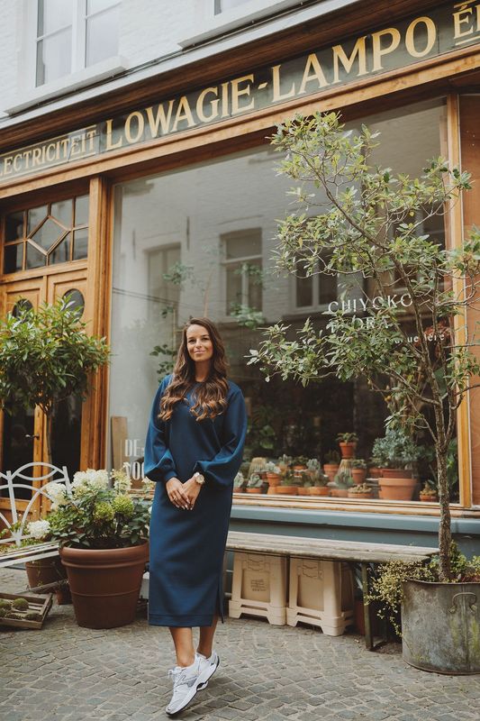 SC Blouse Sweater Dress Indigo Blue